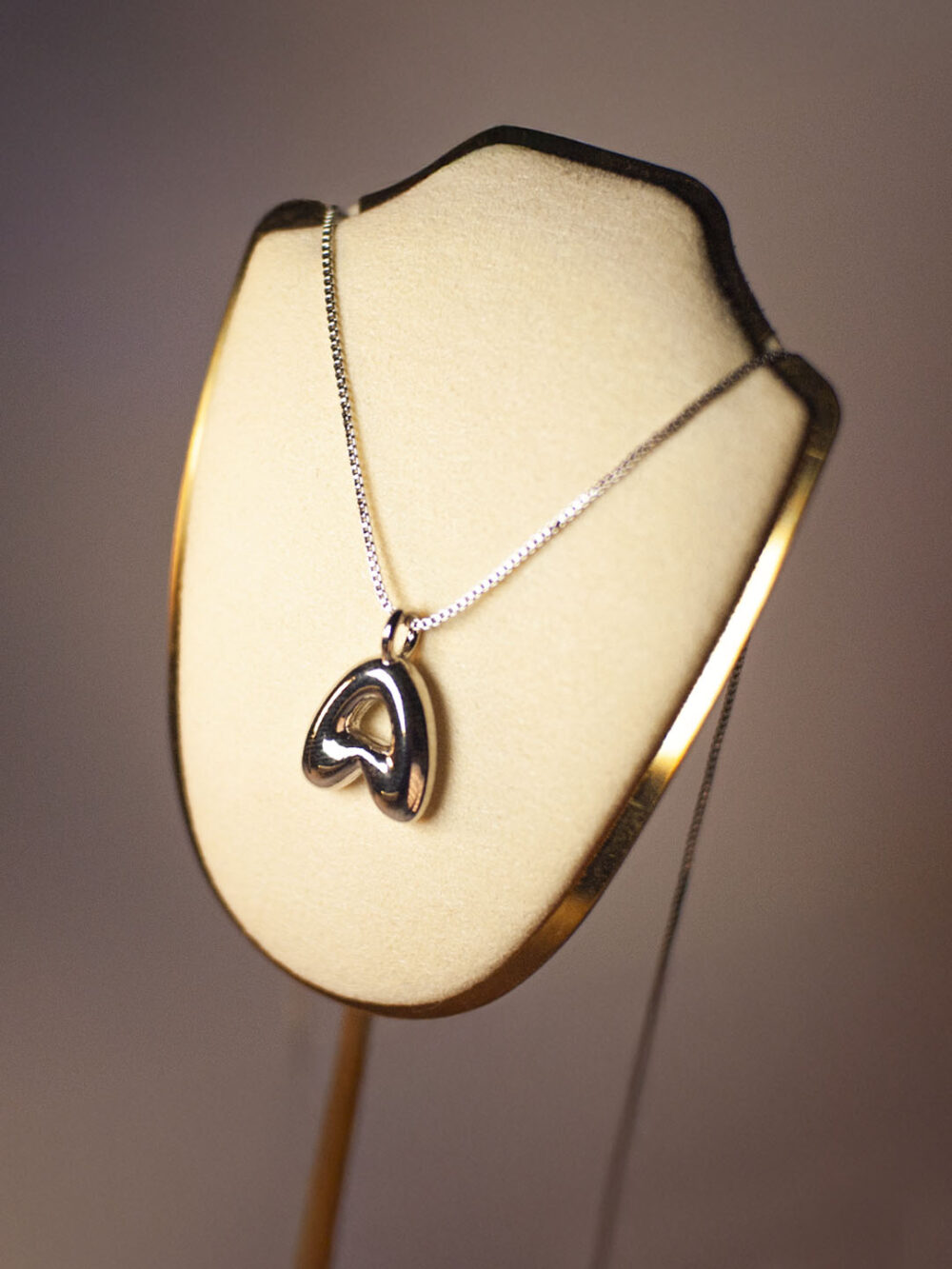 Collar Chunky Inicial Plateado